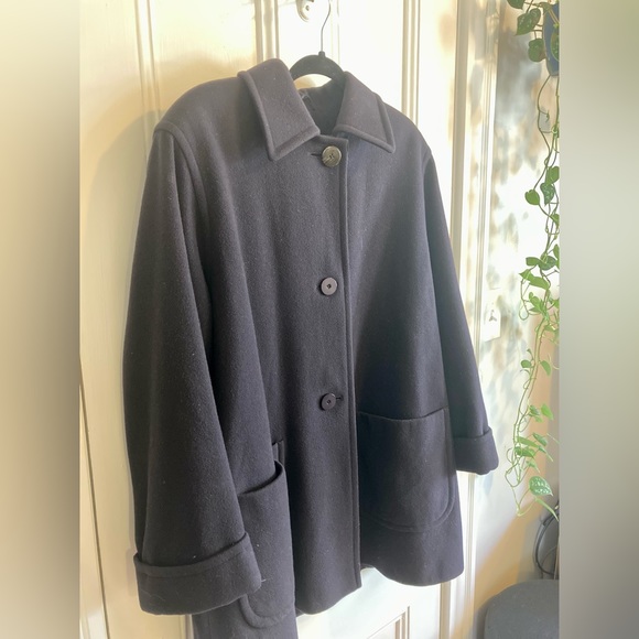 Vtg navy wool coat | Aquascutum London - Picture 2 of 5